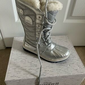 Disney x Sorel Silver Waterproof Boots